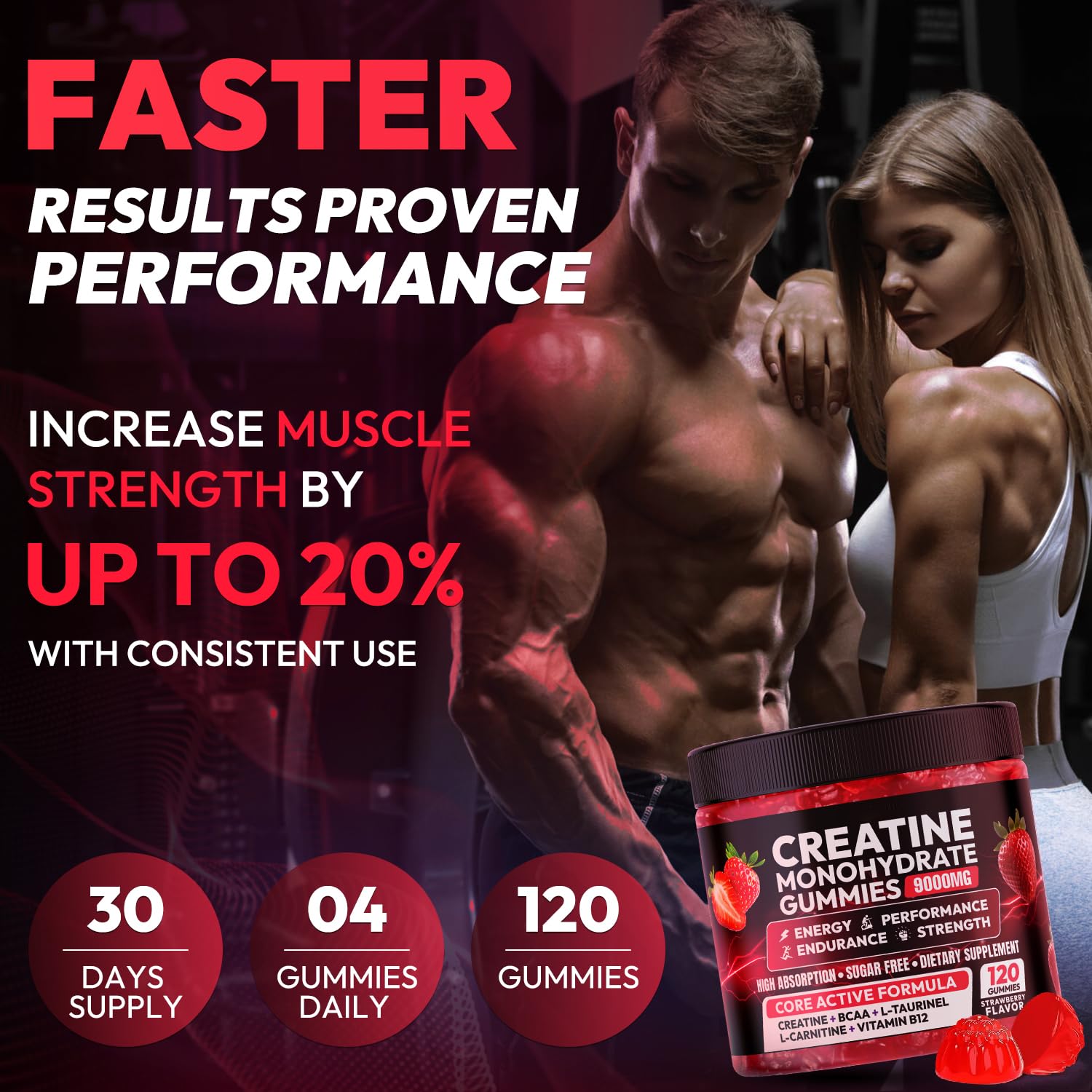 Creatine Monohydrate Gummies 5000MG, Chewable Creatine Gummy for Adults — Amazon image 7