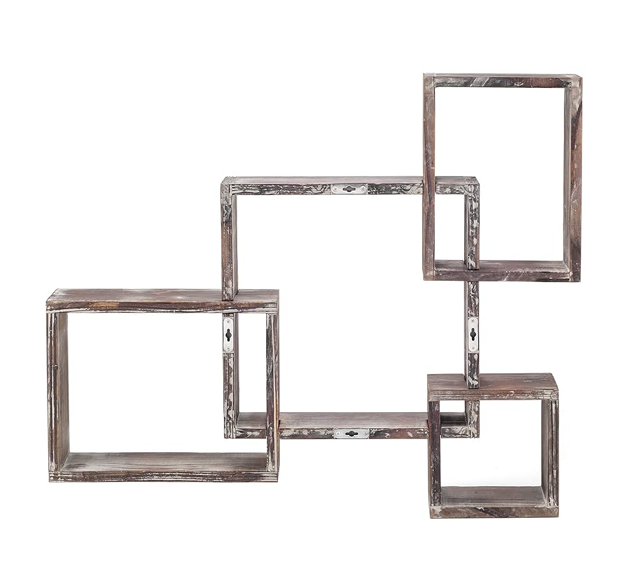 Amazon.com: J JACKCUBE DESIGN Rustic Wood Shelves -Floating