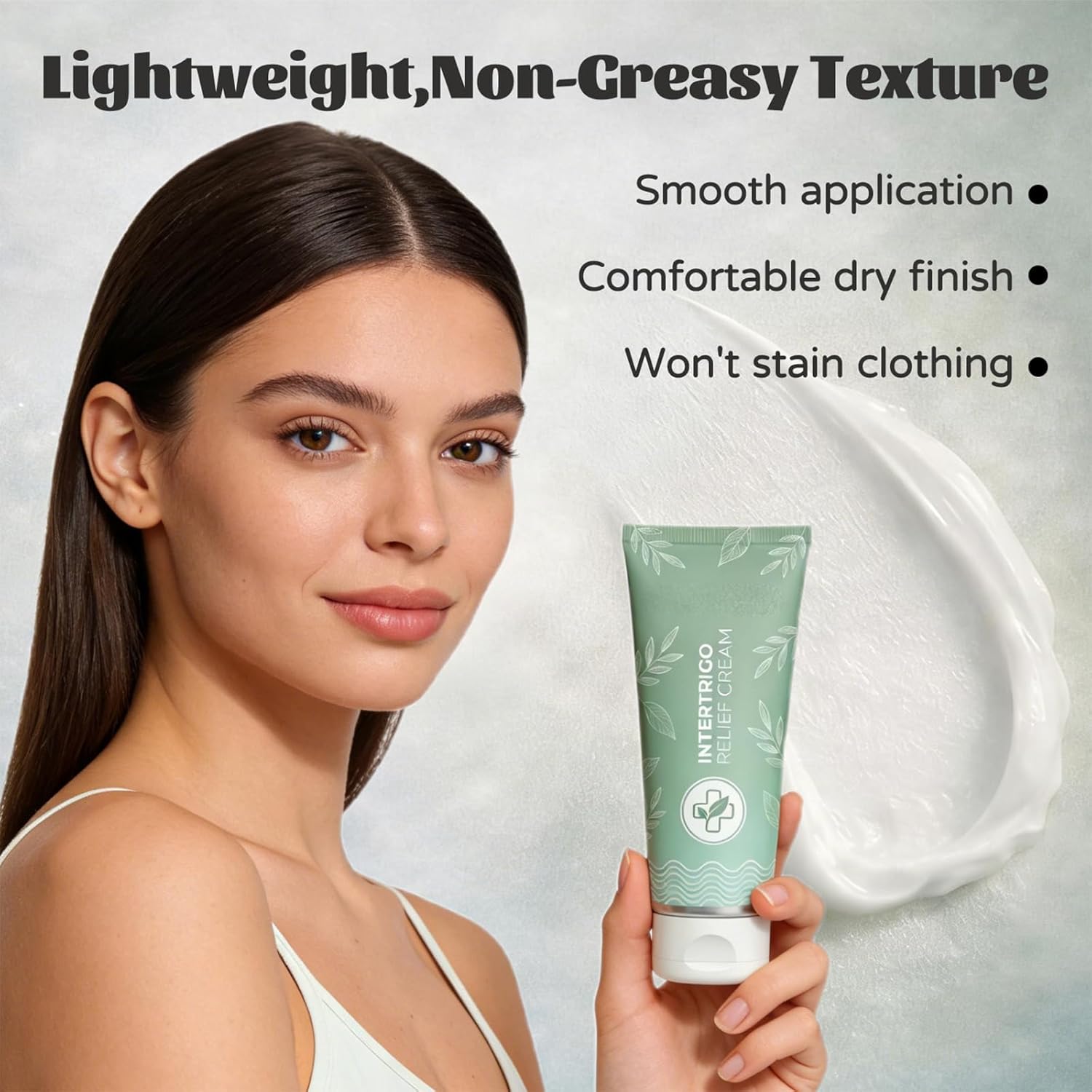 Intertrigo Relief Cream, Cream for Skin Folds, Quickly Soothes Skin and Reduces Moisture and Friction. (2PCS)