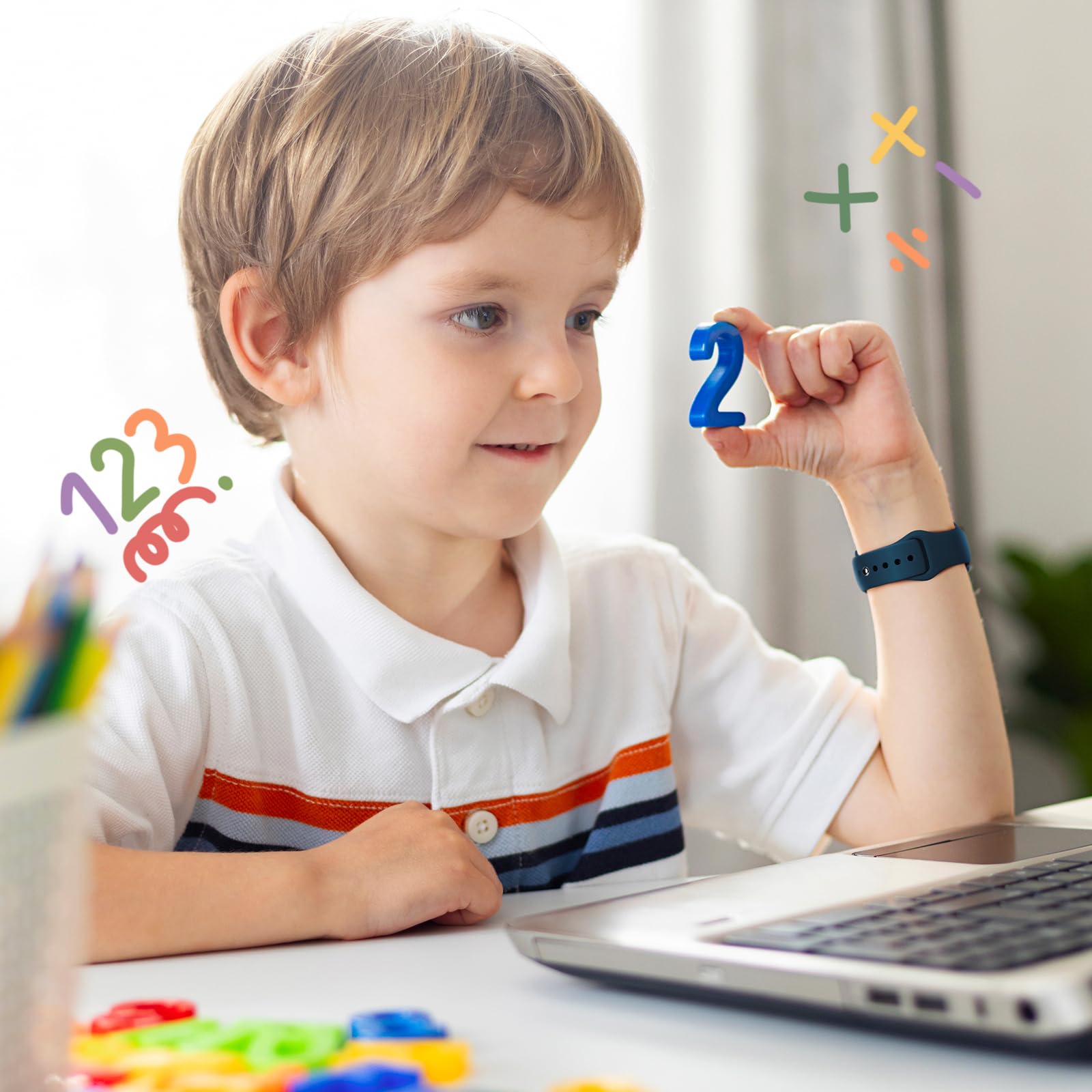 Paquete de 4 correas de reloj de silicona impermeables para niños, compatibles con Gizmo Watch 3, 2, 1, Gabb Watch 3, 2, 1, SyncUP, Cosmo JrTrack, correas deportivas ajustables de repuesto para niños