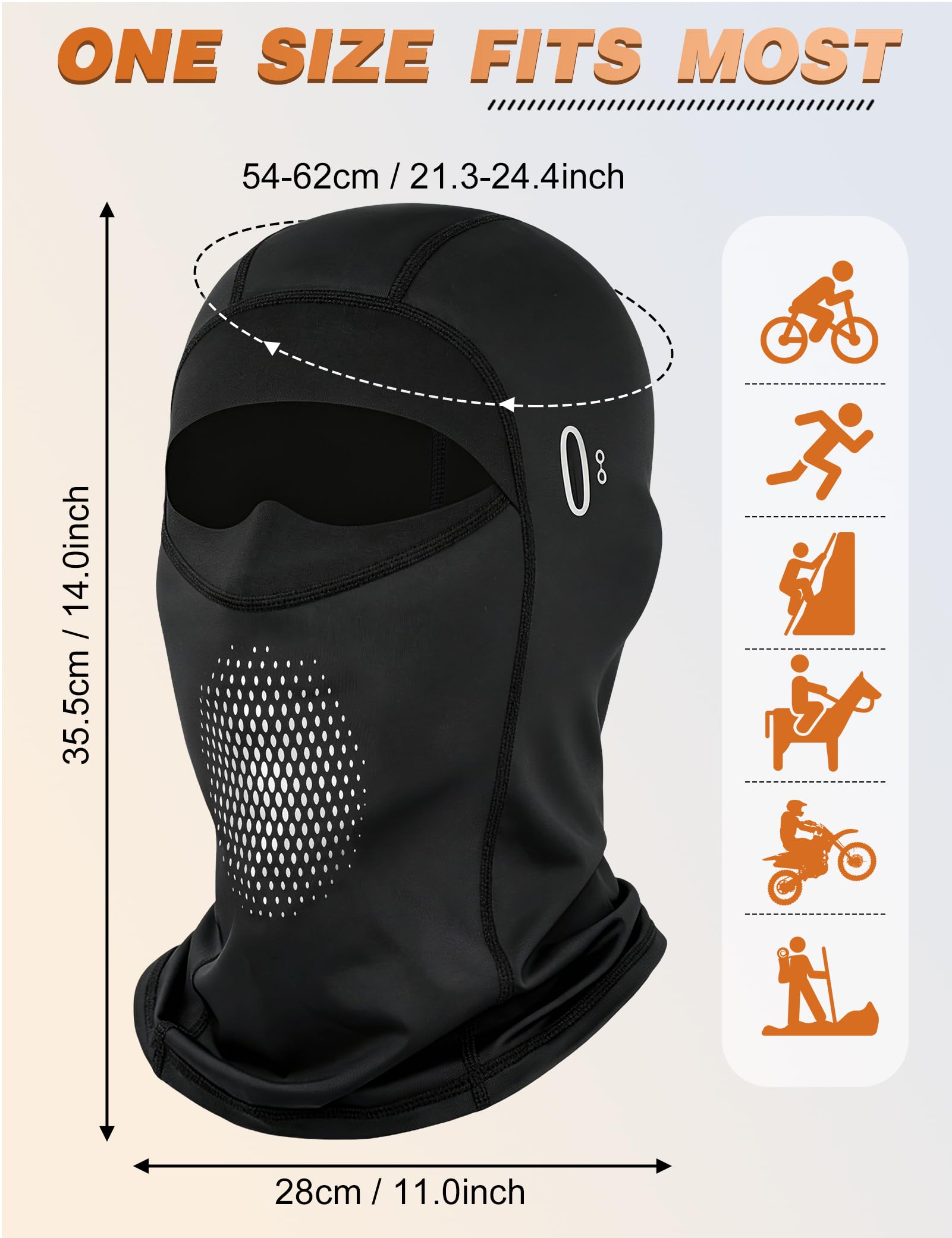 MELLIEX Pasamontañas para Hombre y Mujer, Multifuncional Balaclava Verano Seda de Hielo Máscara de Ciclismo para Ciclismo, Moto