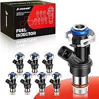 Upgraded 4-Hole Fuel Injectors Set of 8 for Chevy Silverado Tahoe GMC Sierra Yukon V8 4.8L 5.3L 6.0L - Replaces 17113553