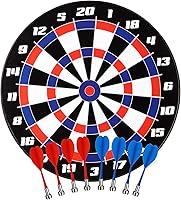 Vista 7 de Juego de mesa de dardos magnéticos, juego de dardos y dardos para niños, tablero de dardos de 16 pulgadas con 8 dardos magnéticos fuertes de 2