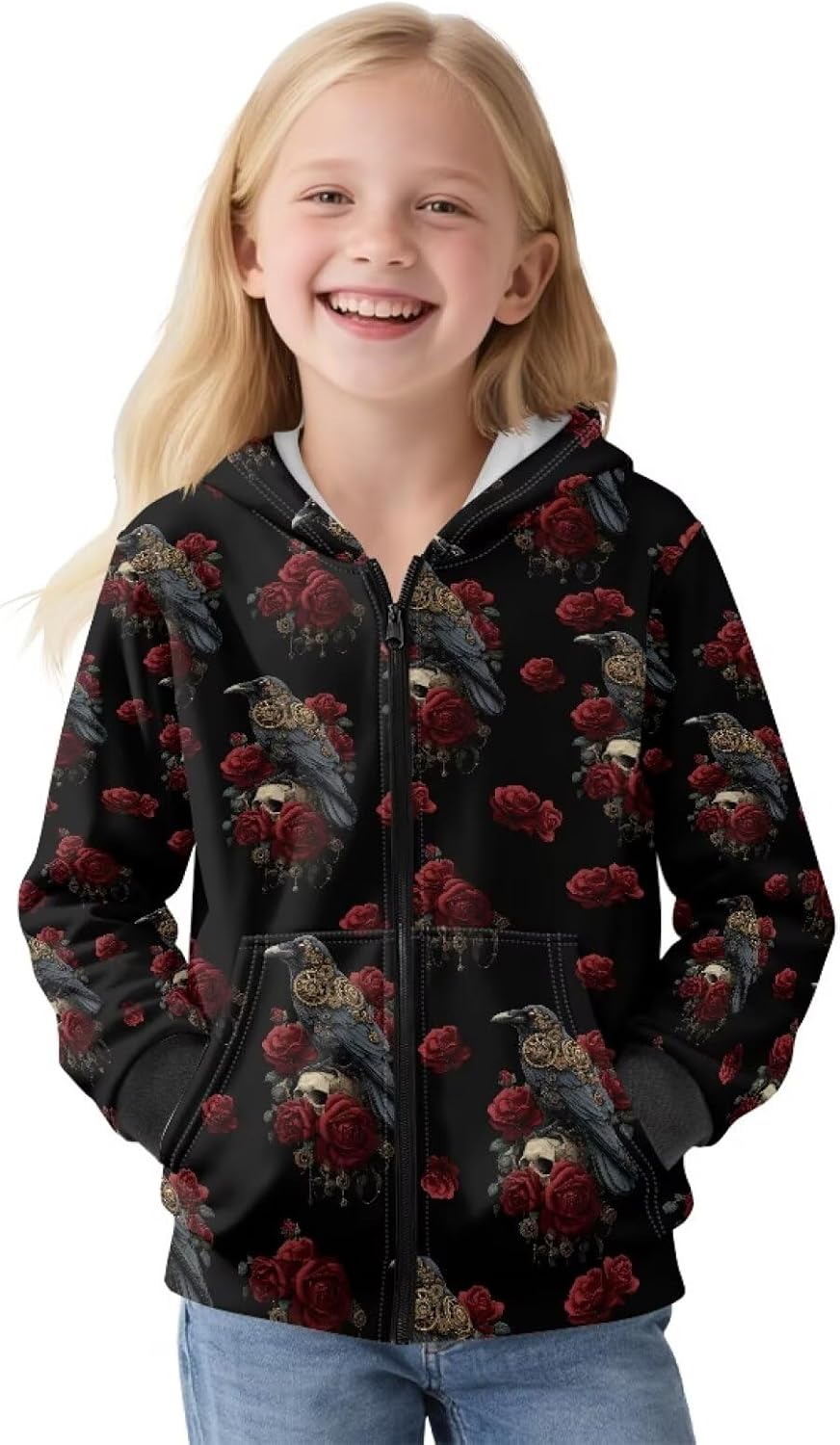 Boys Girls Zipper Sweatshirt Youth Classic Long Sleeve Hoodies Soft Full Zip Sweatshirts for Teens Kids Unisex