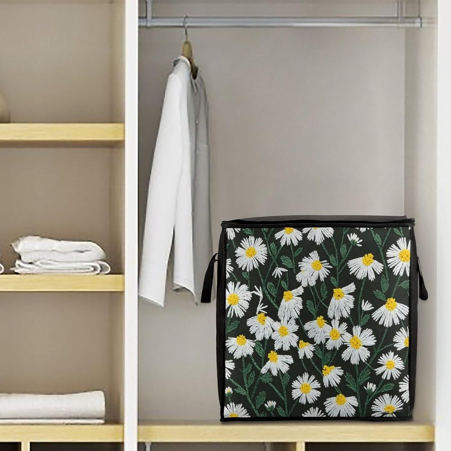 Little Daisy Comforter Storage Bag Moving Bag | Clothes Storage Bins-70L,Moving Bag With Dual Handles For Easy Carrying, Zipper Design Durability for Home,Bedroom,Closet
