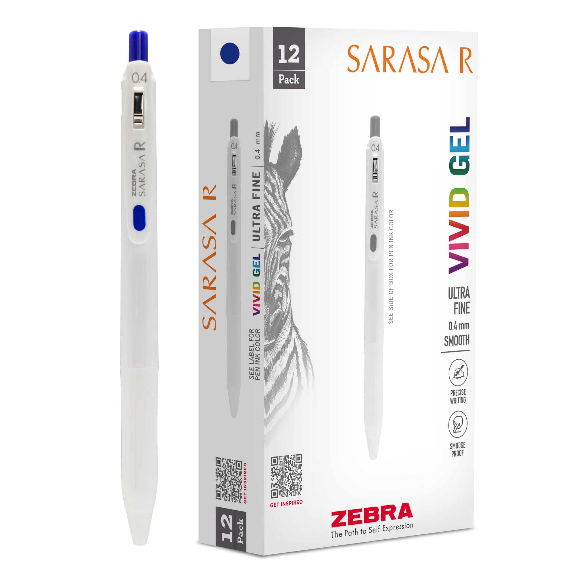 Amazon.com : Zebra Pen SARASA R Vivid Gel Retractable Pen, Blue