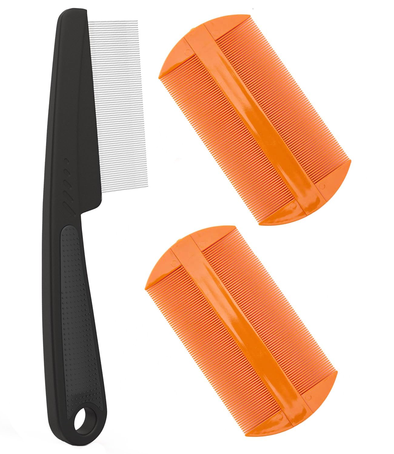 Dandruff Comb Fine Tooth Scalp Detox Comb Lice for Women, Men & Kids Stainless Steel Scalp Detoxing, Sweep & Massage Hair Brush Tool for Hair Care (