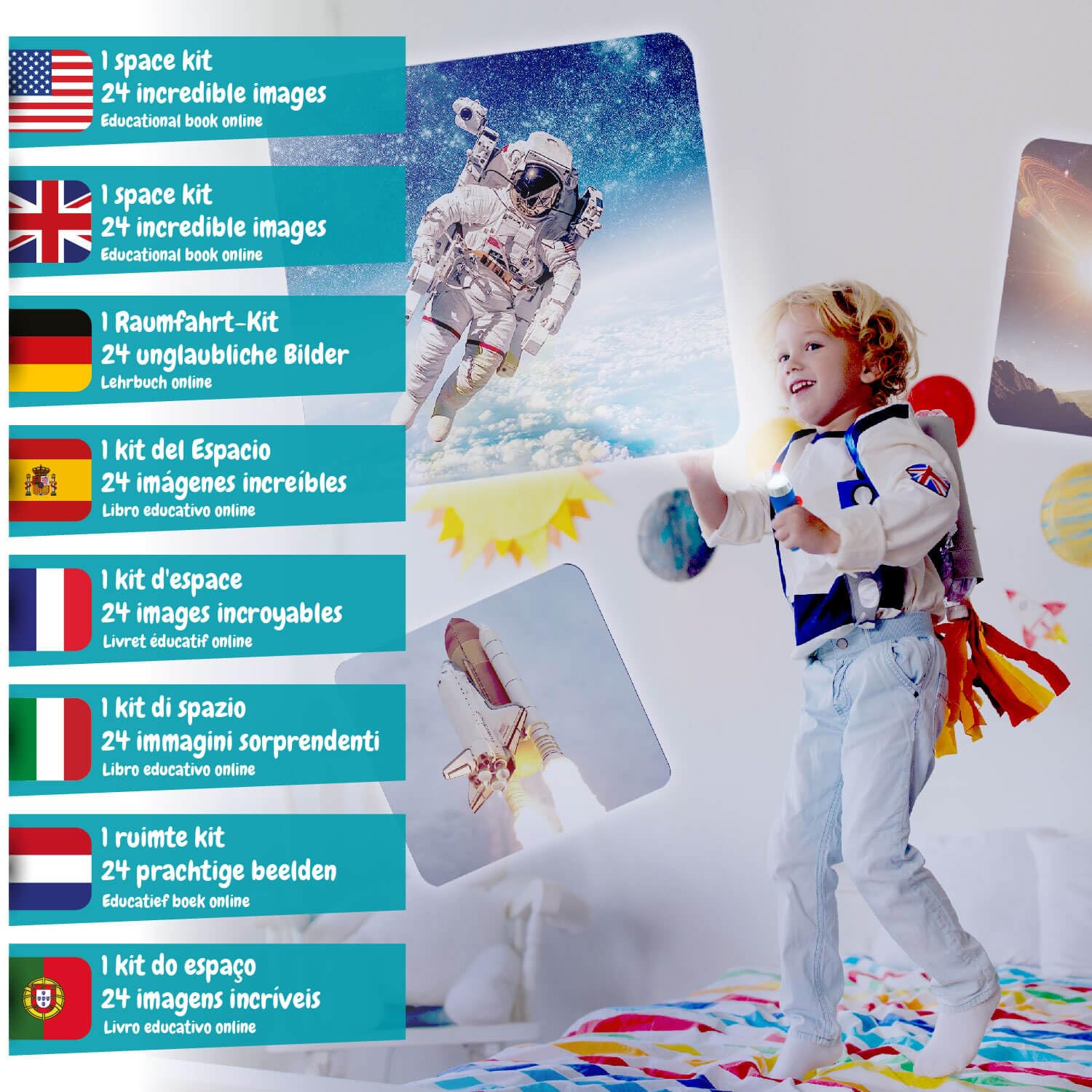 Science4you Proyector Espacial Infantil - Linterna infantil de Planetas y Sistema Solar para Niños, Proyector Planetario, Juguetes y Juegos del Espacio, Regalo para Niño y Niña 4+ años