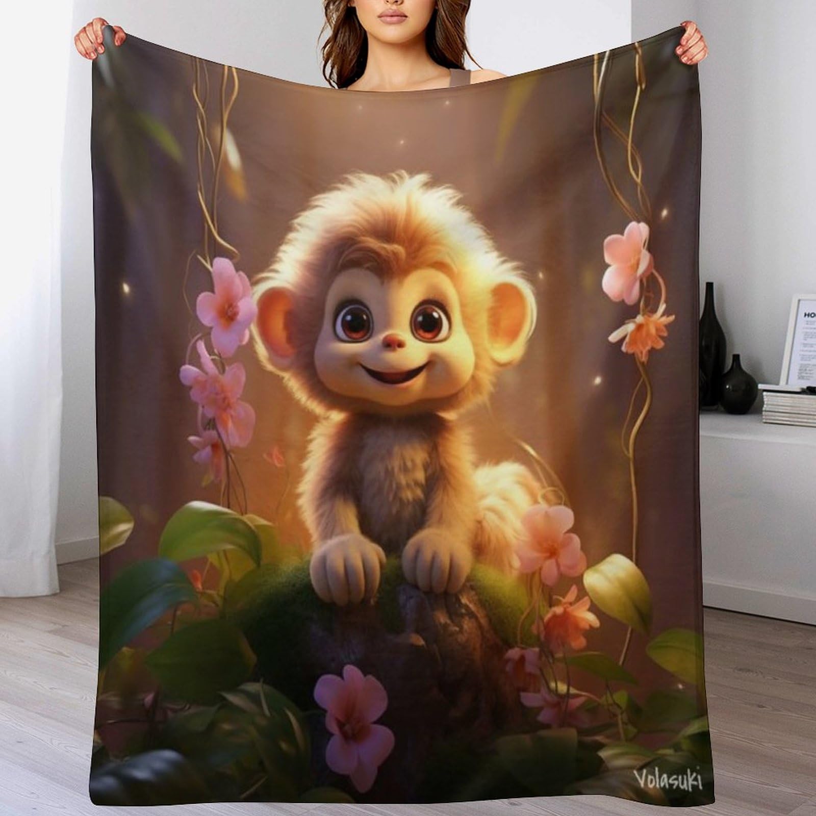 Couverture en flannel singe non rejet pour en finir avec les plaids froids