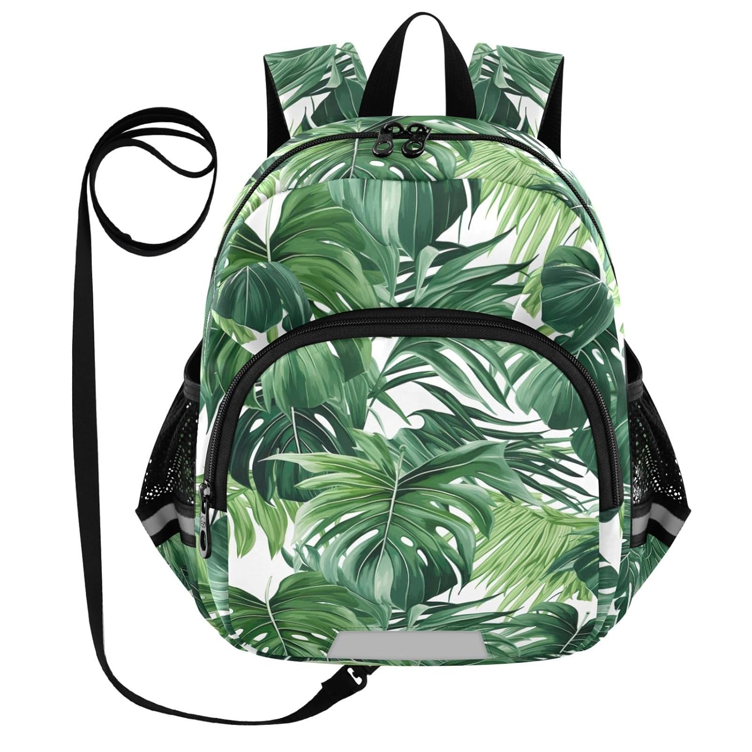 Tropical Leave Leaf Toddler Harness Backpack for Boys Girls 3-6 Years Kids Backpack with Anti Lost Safety Leash Child Leash Backpack for Walking Travel Preschool