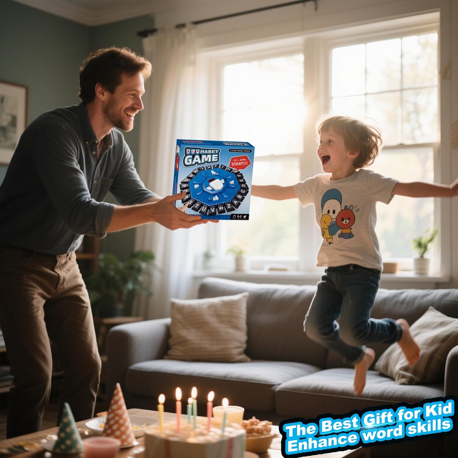 Word Game Family Board Games for Kids & Adults with 2 Modes,220 Topic Categories 24 Letters Pressing Games,Fun Fast-Paced Learning Game,35 Cards,LCD Display Timer,Christmas & Birthday Gifts,Red - Image 7