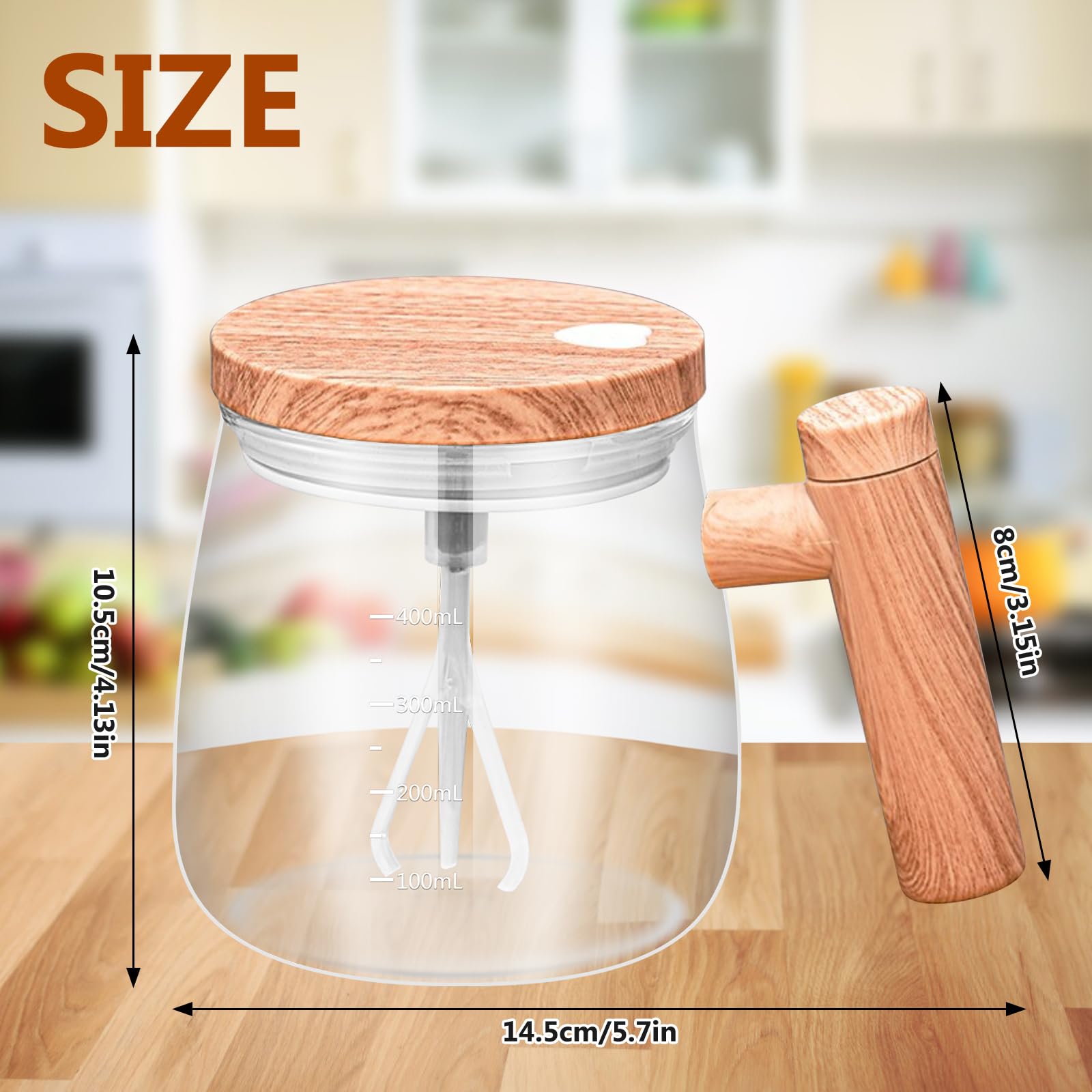 Tasse à Mélanger électrique Haute Vitesse, 400 Ml, étanche, à Piles