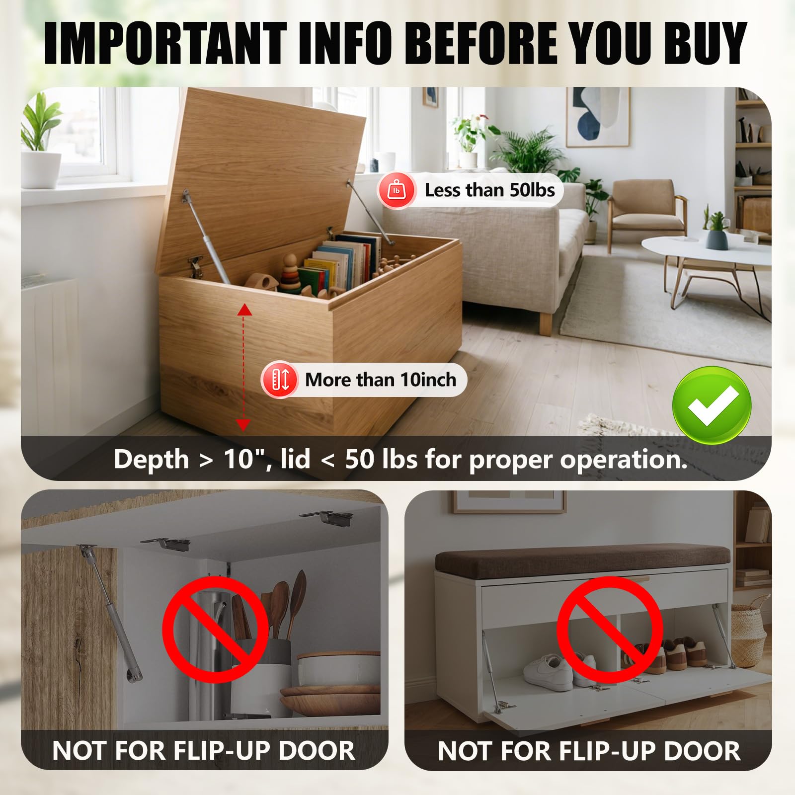 Soft Close Hinges for Toy Boxes - 2 Pack -6 Soft Close Hinges for Toy Boxes - 2 Pack -6