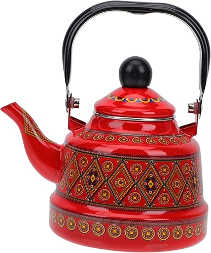 Miniatura 1 de Alipis Infusor de ollas estilo rústico con silbato floral fundido para el hogar estufa clásica retro para campamento estilo hirviendo para té