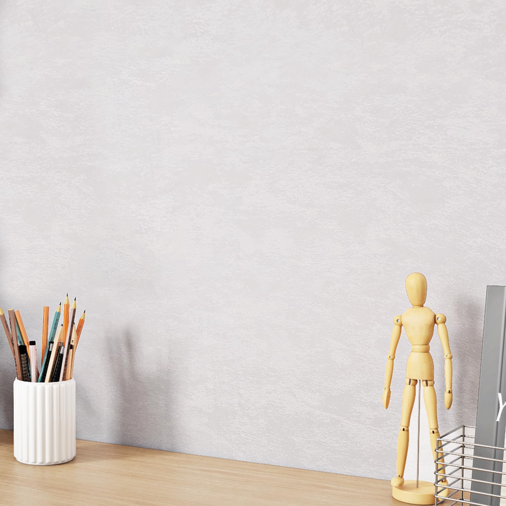 LACHEERY White Wallpaper Wall Effect Cement Concrete Industrial Bathroom