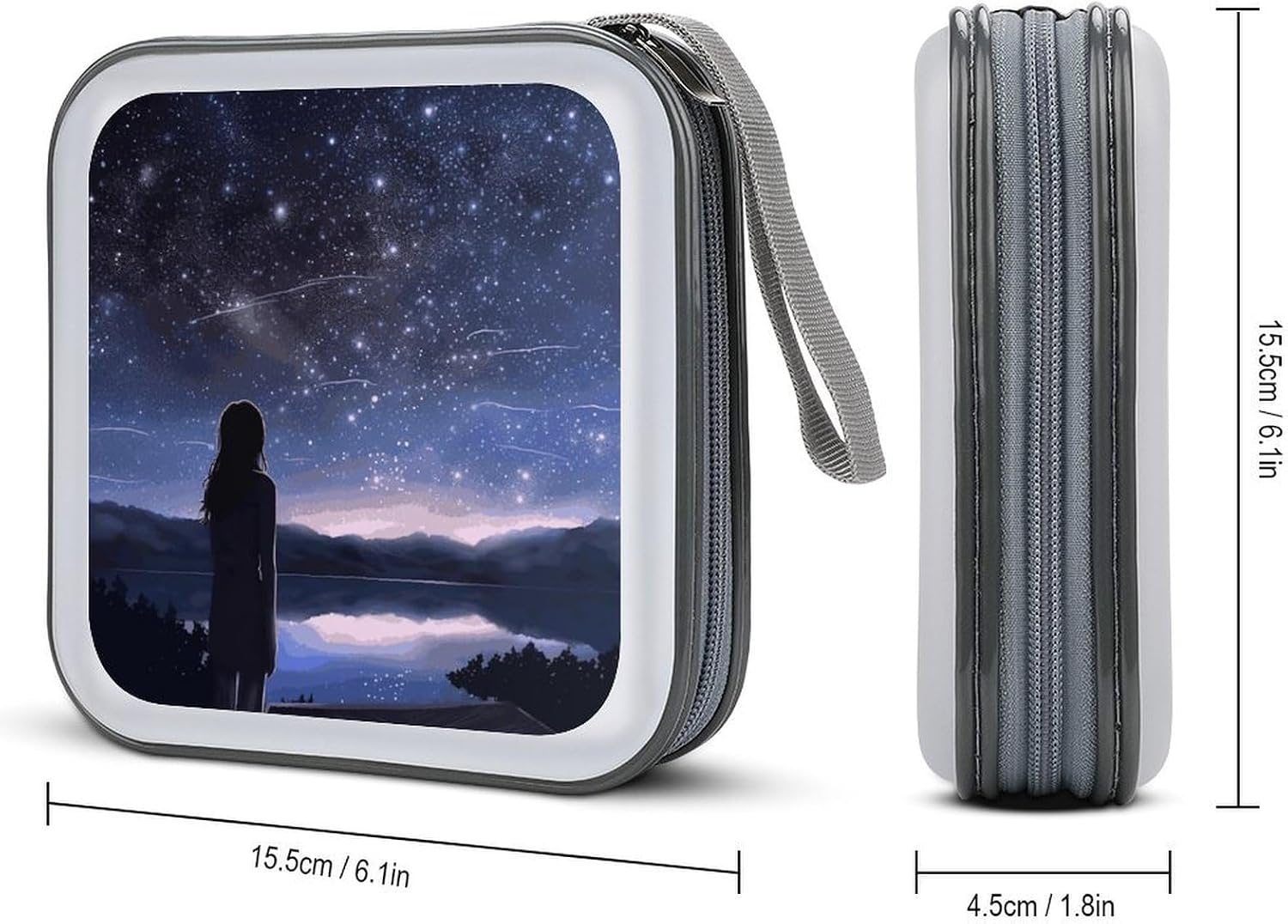 Girl Looking at Stars CD Case CD Storage Box DVD Sleeves