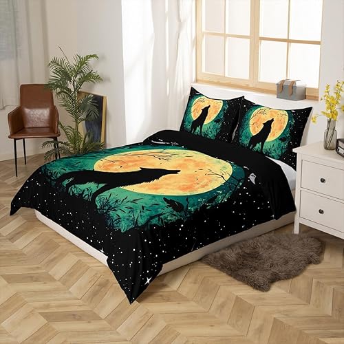 Miniatura 137 de Juego de funda de edredón de 3 piezas, diseño de hongos, diseño de hojas botánicas de acuarela y fresa, para niños, adolescentes, adultos, libélula