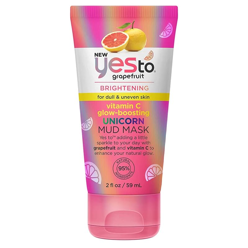 Máscara de lama facial Yes To Grapefruit Vitamin C Glow-Boosting Unicorn, 60 mL