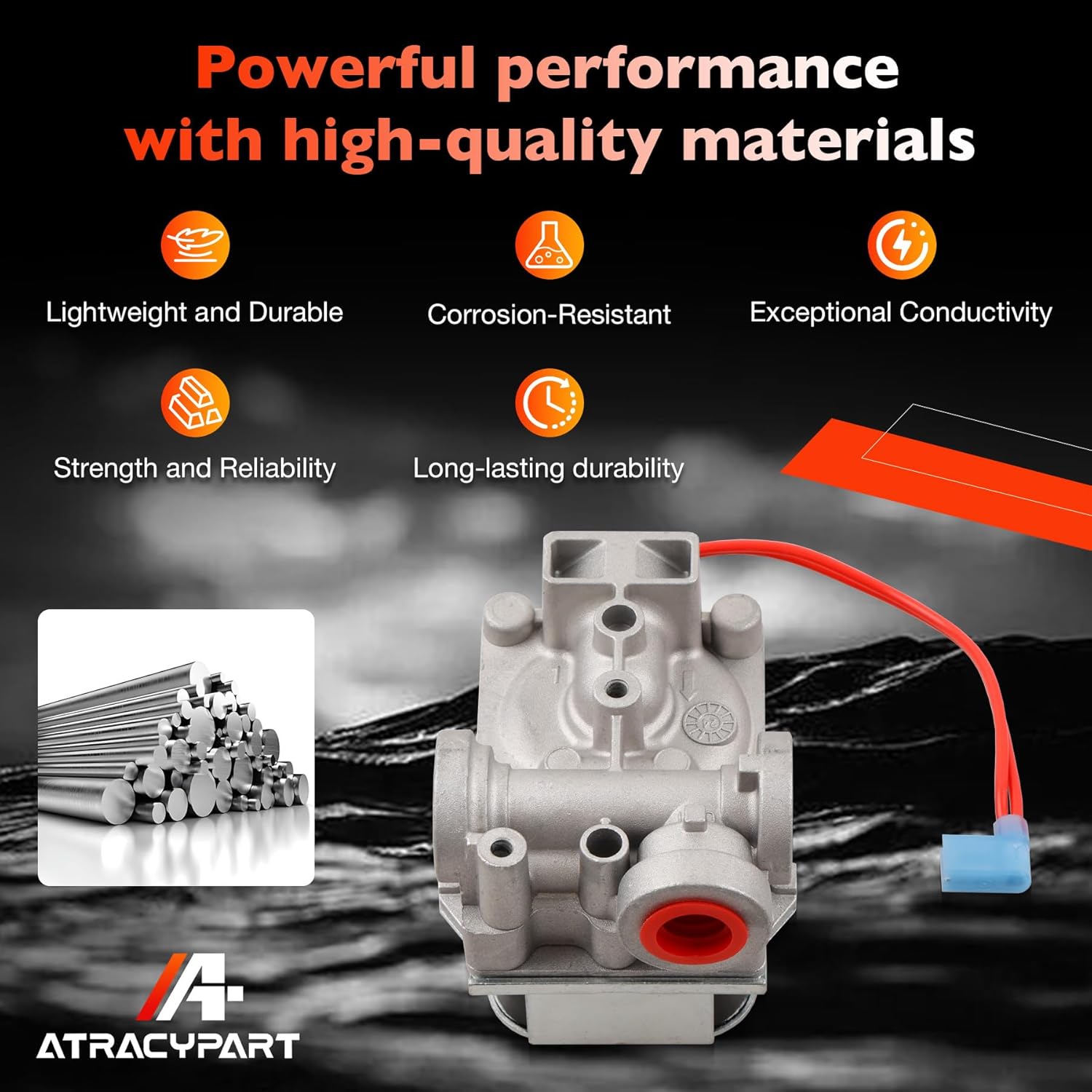 RV Water Heater Solenoid Gas Valve & 91638 Main Burner Kit – Compatible with Atwood 6-Gallon Models: GC6AA-10E, G6A-8E, G6A-6E, GCH6-4E, GH6-6E, GCH6A-8E – Replaces 93844, 93870, 92078, 92089