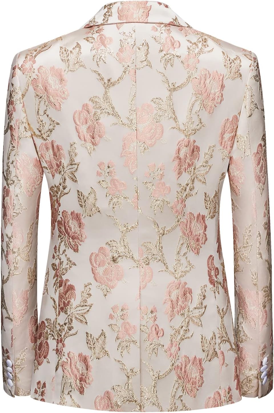 Mens Suits Slim Fit 3 Piece Tuxedo Suit Set Prom Party Wedding Dress Floral Jacket Vest Pants Formal Suit