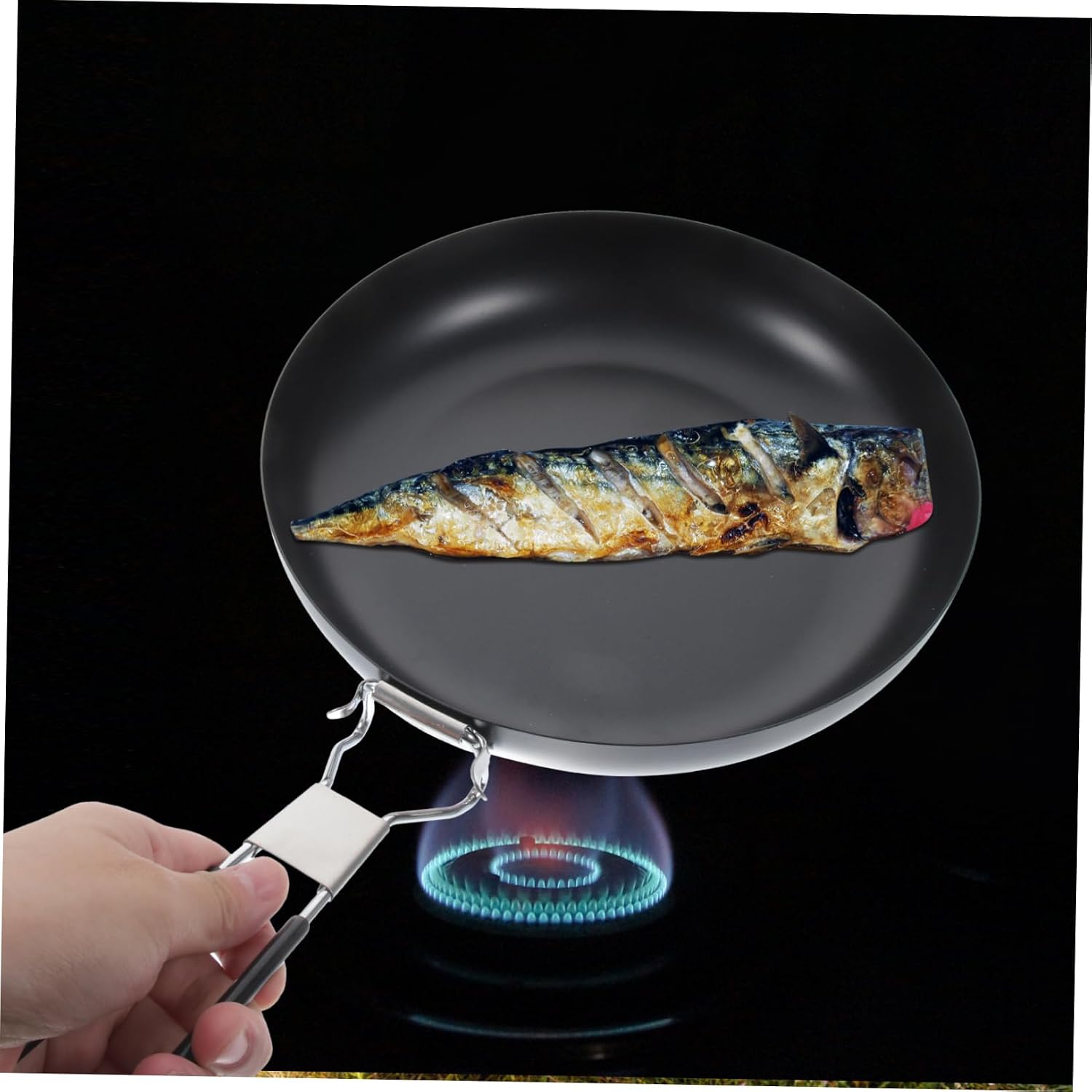 Portable Camping Pot Non-Stick Pan Outdoor Cooking Equipment Lightweight Folding Handle