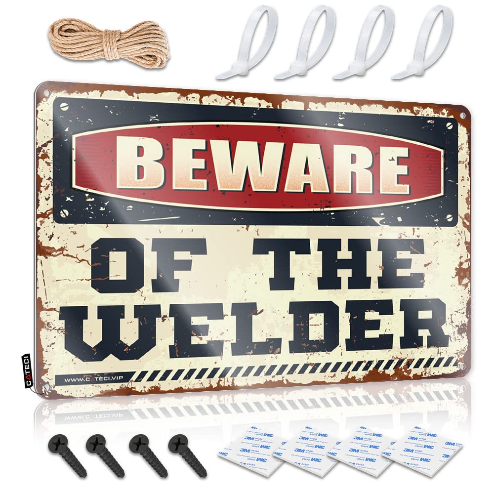 Decoration Fall Door Decorations Vintage Style | Beware Of The Welder Humorous Soft Bath Home Decor(30X40CM)