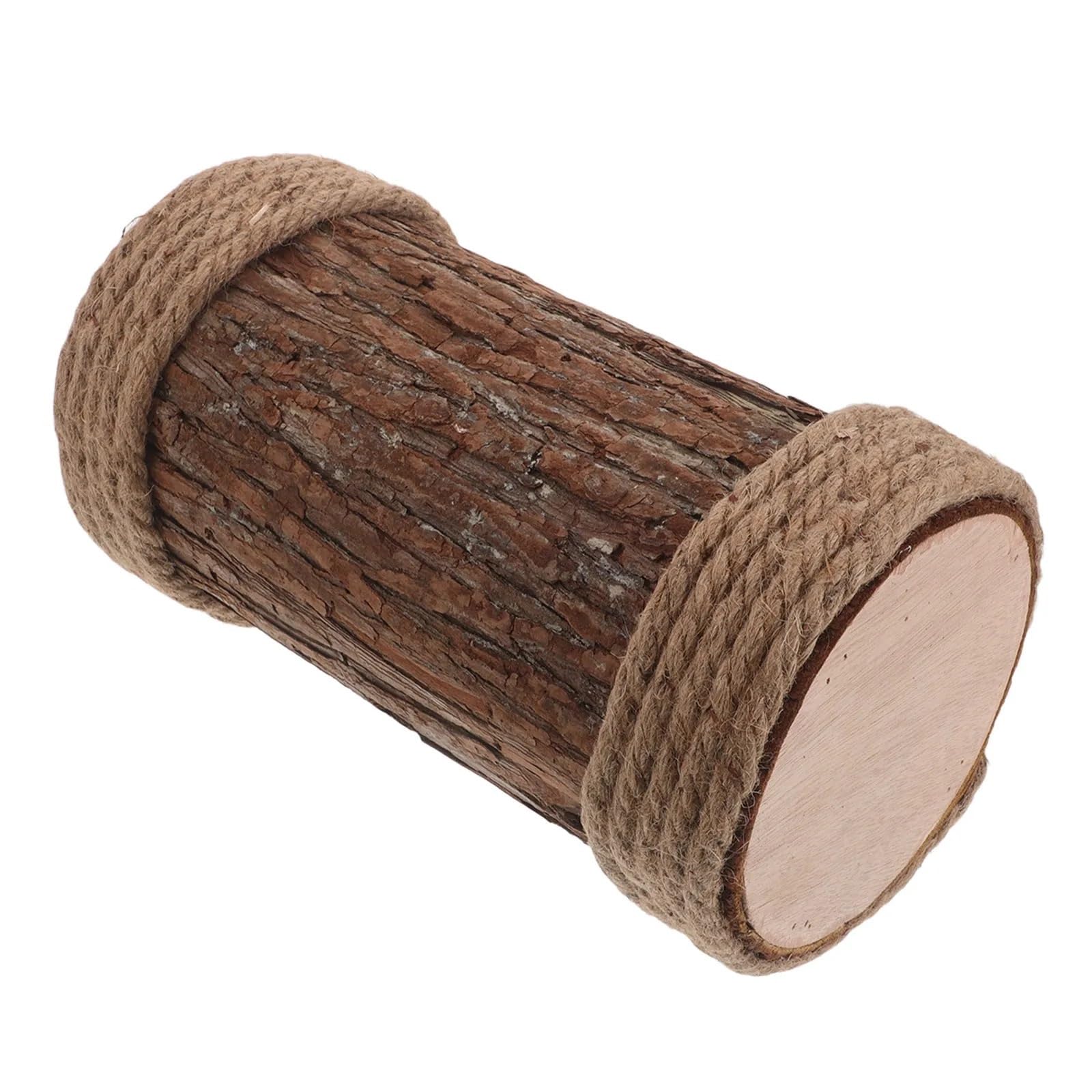 QuxetlRyz Wooden Tree Stump Decor Realistic Artificial Tree Stump Bark Fake Centerpieces Rustic Wood Display Stand Wedding