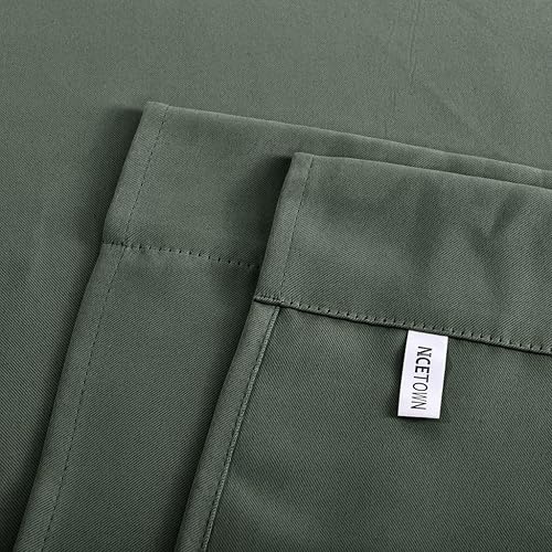 Miniatura 7 de NICETOWN Persianas opacas para ventanas  Juego de cortinas y cenefas romanas con diseño de globo ciego y bolsillo para cortinero, cortina corta para