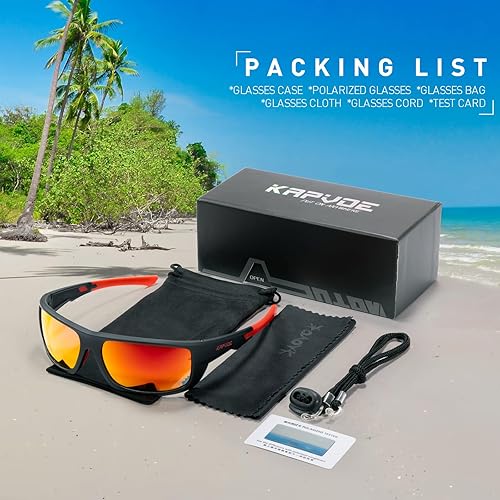 Miniatura 7 de KAPVOE Gafas de sol deportivas polarizadas para hombres y mujeres, jóvenes, béisbol, pesca, ciclismo, correr, motocicleta, gafas UV400