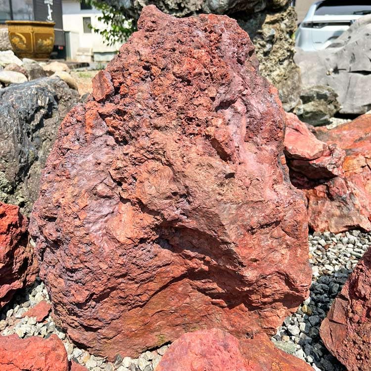 津軽　錦石 鑑賞石　青森県津軽西海岸　自然石　盆石　水石　赤石 Amazon | 津軽錦石 赤石 陸奥 錦石 景石 自然石 庭石 青森県産 天然石