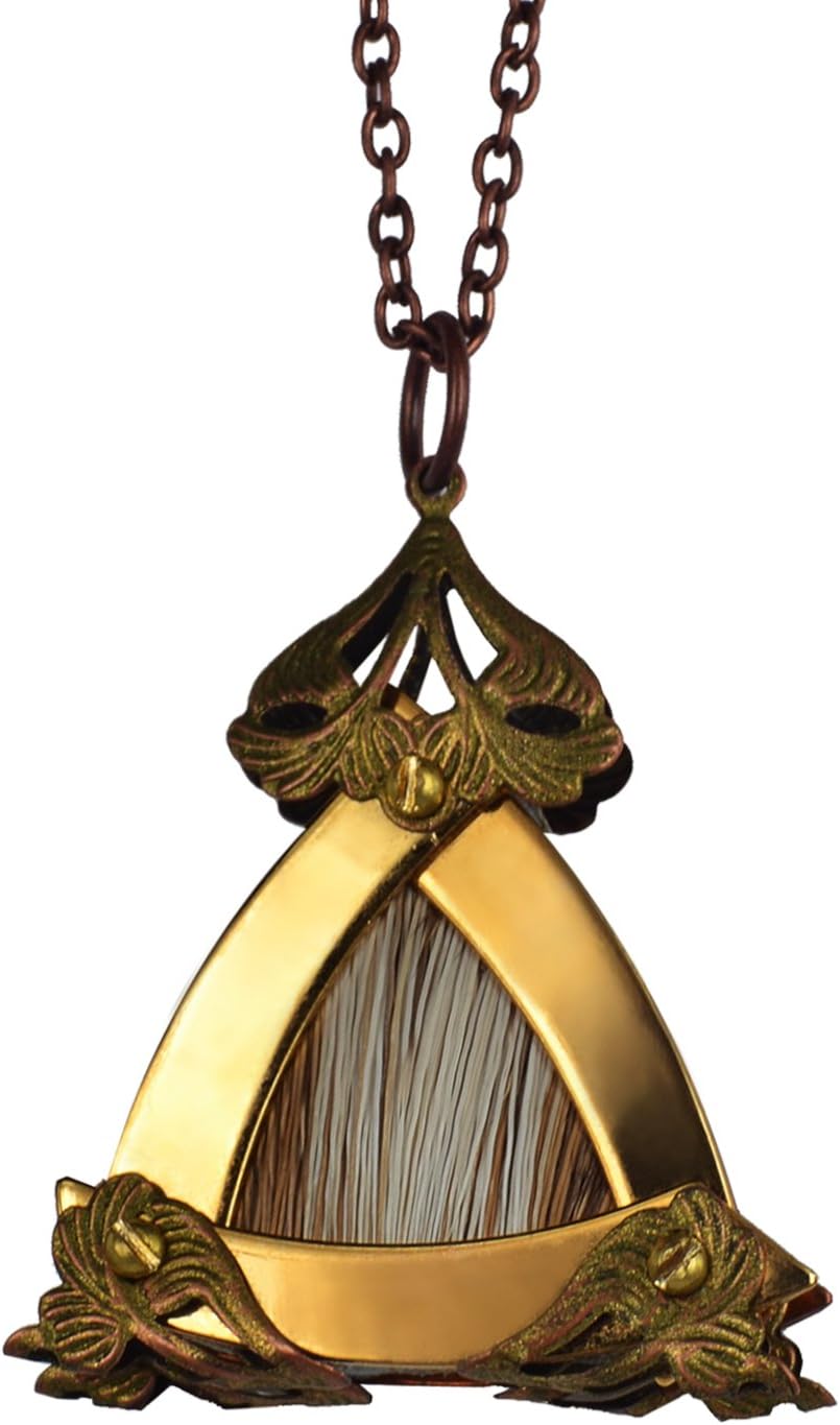 NARA Small Gold Triangle Beige Deer King Pendant