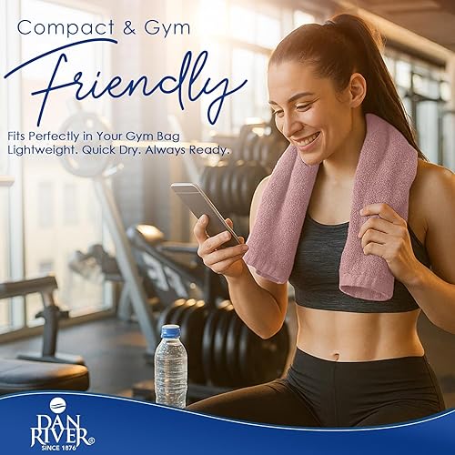 Miniatura 4 de DAN RIVER Paquete de 6 toallas de mano de alta calidad (16 x 28 pulgadas), 100% algodón, ultra suaves, ligeras, altamente absorbentes, para baño