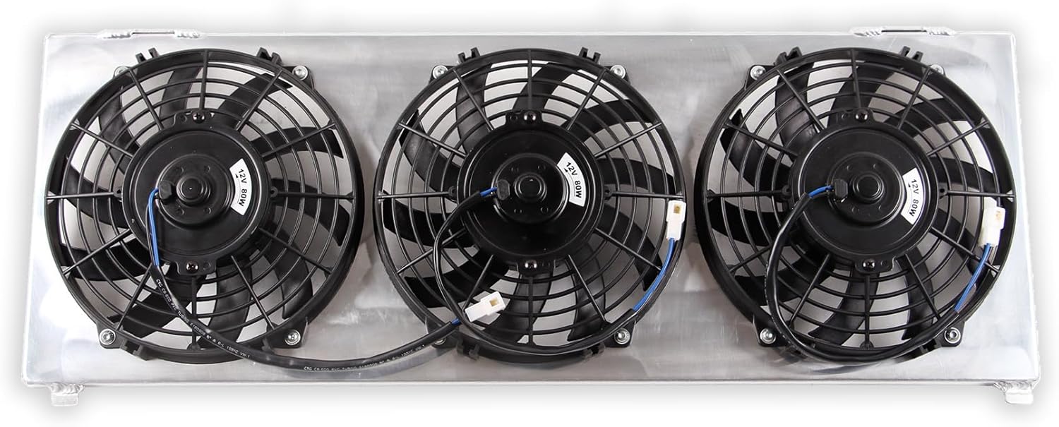 Aluminum Shroud+Fan For 1984-2001 Jeep Cherokee XJ 2.5L/4.0L 11"H×31"W Radiator