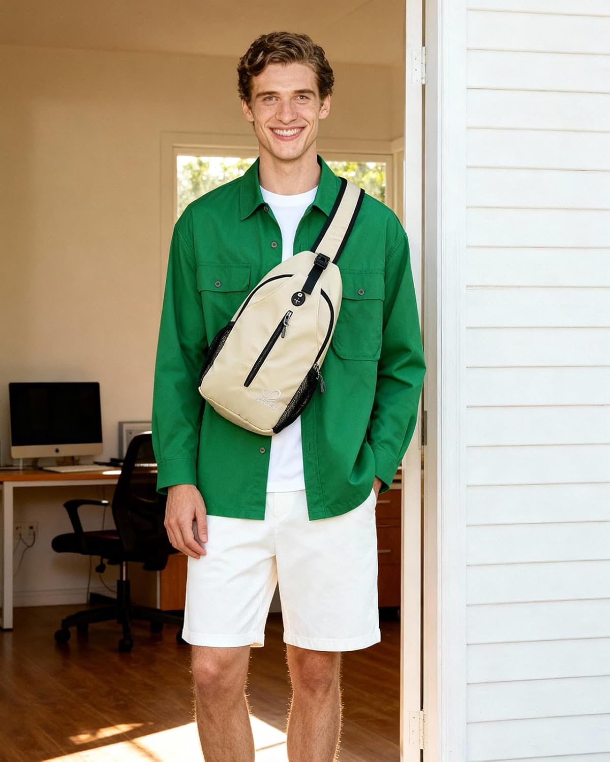 WATERFLY Crossbody Sling Backpack Sling Bag Travel Hiking Chest Bag Daypack - Image 3