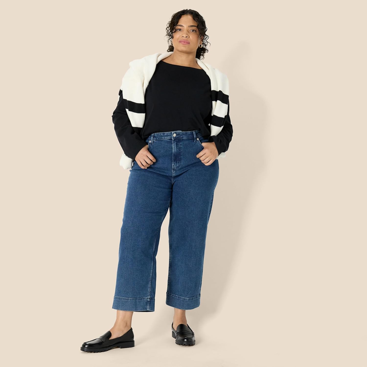 Amazon Essentials Women's 100% Cotton Heavyweight Relaxed-Fit Long-Sleeve Boatneck Top - Image 6