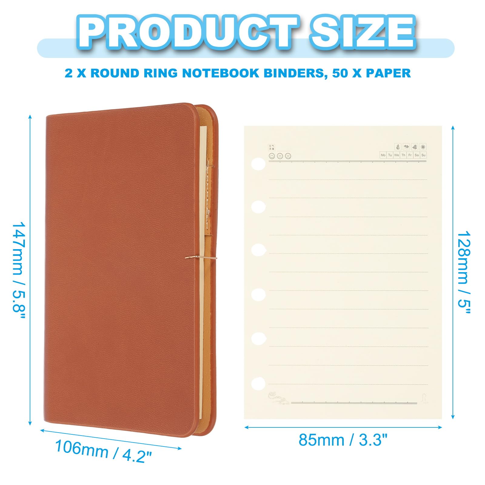 PATIKIL 6 Ring Binder Cover - Image 2