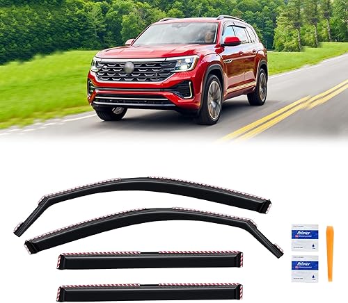 Miniatura 30 de Visera de ventana para Jeep Cherokee 1984-2001 (Excluye Modelo Limited), Protectores Guards Shields de lluvia de canal exterior, Deflector