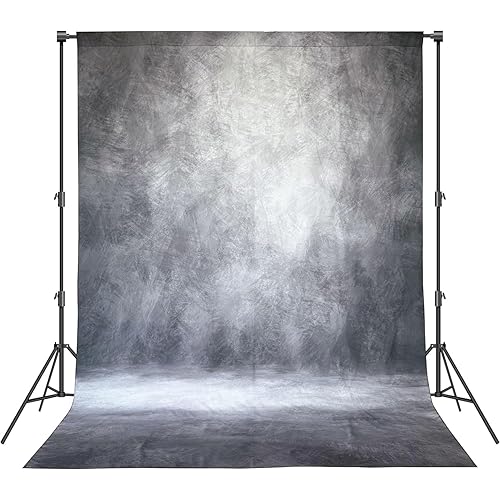 Abstract Professional Photography Backdrop for Portrait Photo Props Booth Background Photoshoot Studio with Polyester Fabric Roller Pocket on Top (8x12ft,Grey,No Stand)