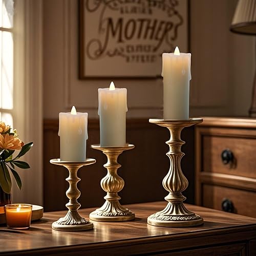 Miniatura 10 de Velas sin llama de vidrio azul con control remoto y temporizador, velas sin llama LED, velas de vidrio sin llama con pilas