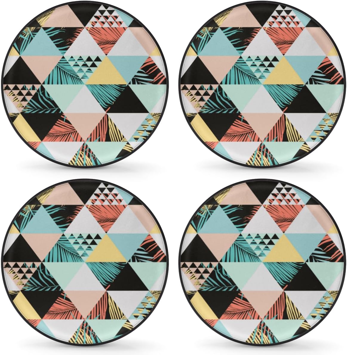 Triangular Figure Tire Covers Portable Spare Tire Cover Soft Durable Waterproof Dustproof Set of 4 Bags 16 Inches for Car Truck SUV Trailer Camper