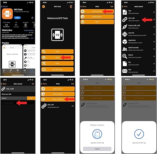 Miniatura 4 de Google Review Cards - Tarjeta NFC inteligente reutilizable  Paquete de 2 unidades de tamaño de tarjeta NFC  Reseñas fáciles simplemente toque