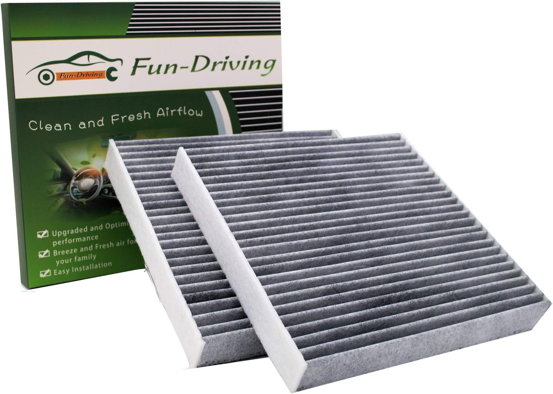 FUN-DRIVING 2 Pack FD157 Cabin Air Filter for AVALON/CAMRY/COROLLA/PRIUS/PRIUS PRIME/RAV4,ES350/RX350/RX350L/RX450H/RX450HL,CX-9,Replace 87139-0E040/TK48-61-J6X