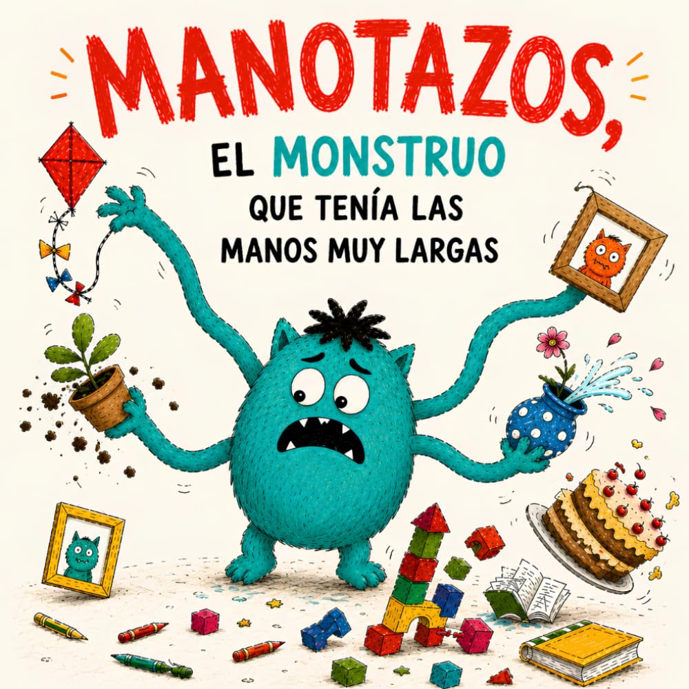 Manotazos El Monstruo que tenía las Manos muy Largas: Cuento Infantil Aprender a Controlar Enfado Emociones Frustración Rabietas - Cuento sobre No Pegar (Cuentos infantiles ilustrados)