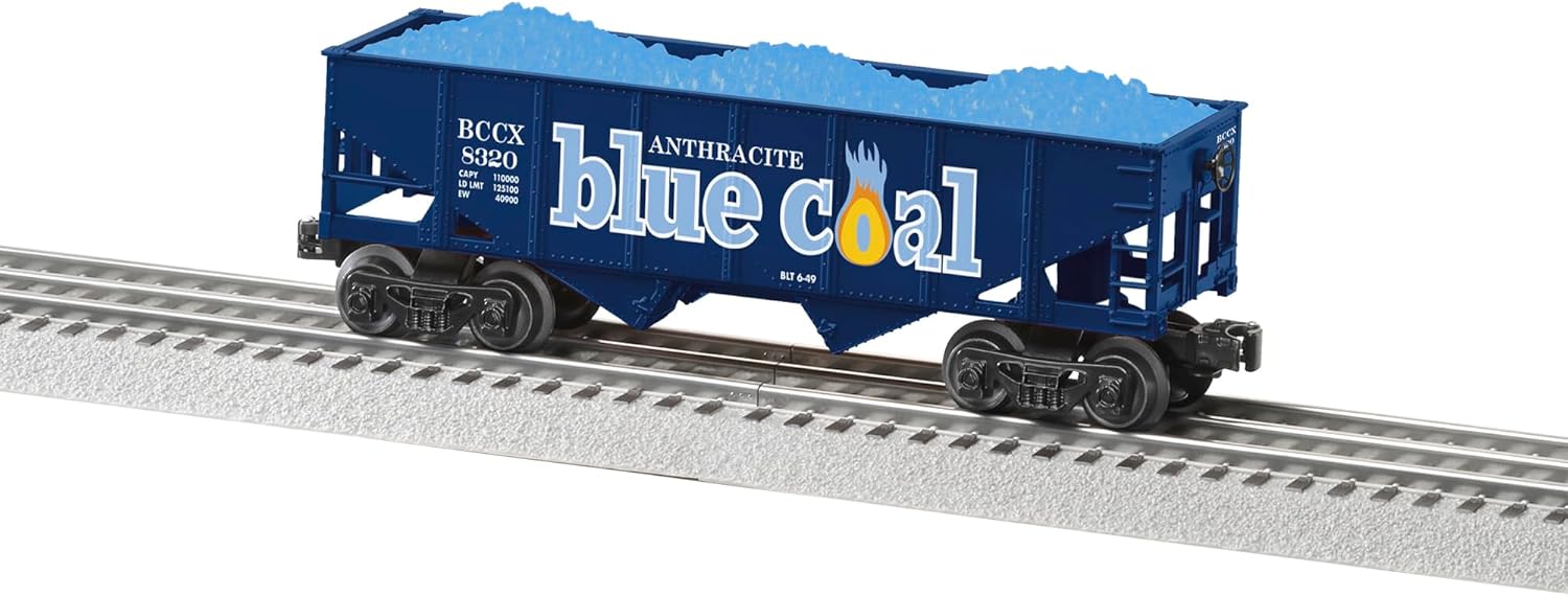Lionel Blue Coal O Gauge Model Train Hopper with Coal Load