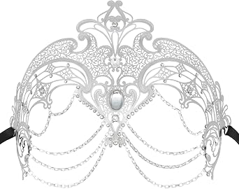 Thmyo Womens Masquerade Laser Cut Metal Venetian Pretty Halloween Costume Mask