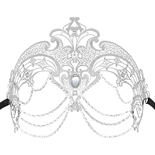 Thmyo Womens Masquerade Laser Cut Metal Venetian Pretty Halloween Costume Mask