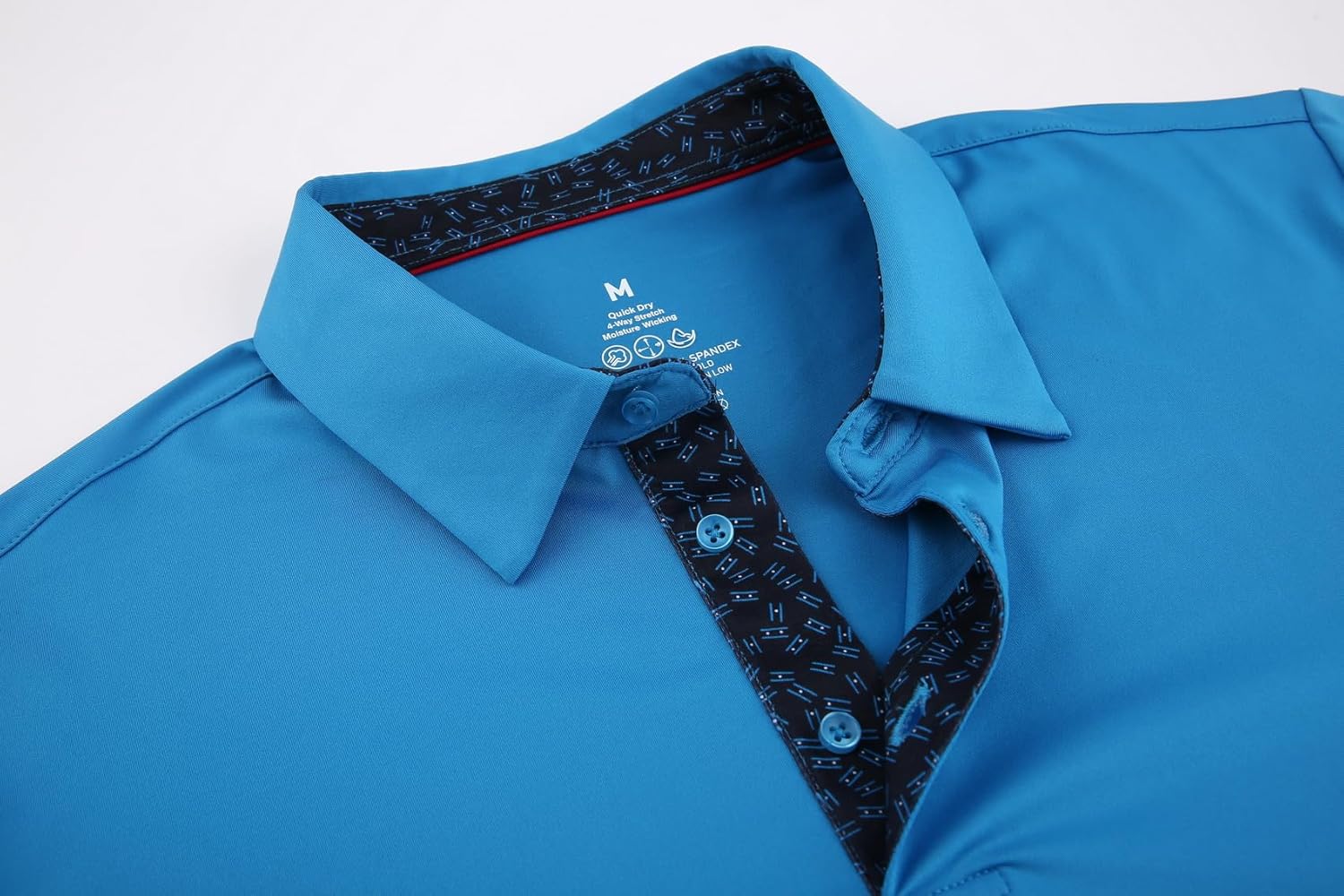 Alex Vando Mens Golf Shirt Moisture Wicking Quick-Dry Solid Short Sleeve Polo Shirts for Men - Image 3