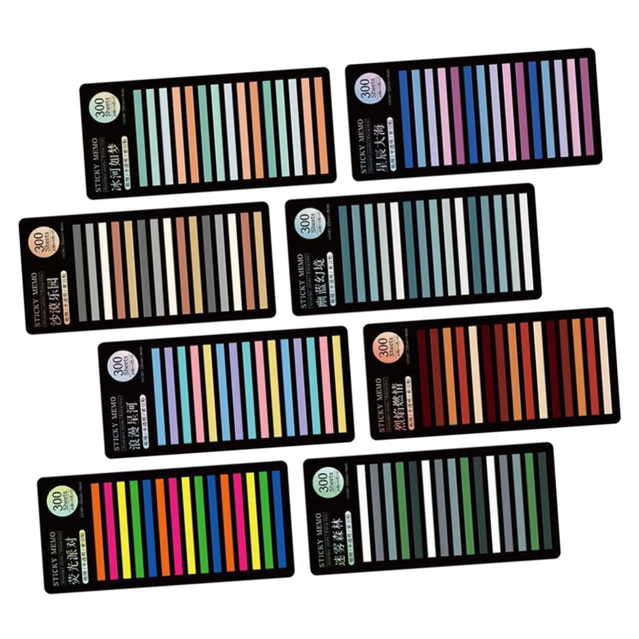 VILLCASE 5 Ensembles Notes Autocollantes Colorées Onglets De Fichiers Bandes De Surligneur Transparentes Colorées Bandes De Ruban Surligneur Pastels L'animal De Compagnie 8 Feuilles * 5
