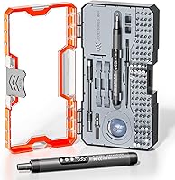 UnaMela 120-in-1 Mini Cordless Electric Screwdriver Set - Precision Bits, LED Light, Magnetic Repair Kit for PC, Phone, Electronics