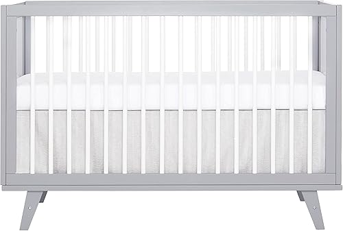 Miniatura 16 de Dream On Me Carter Cuna convertible 5 en 1 de tamaño completo, color verde oliva y blanco, GreenGuard Gold y JPMA, madera de pino sostenible, se